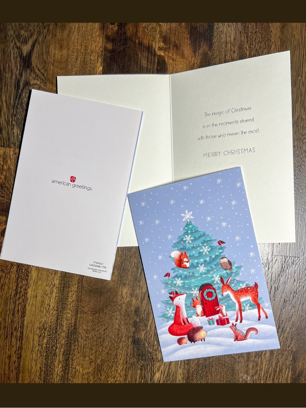 American Greetings Woodland Animals Christmas Cards Lot 16 Holiday No Envelopes